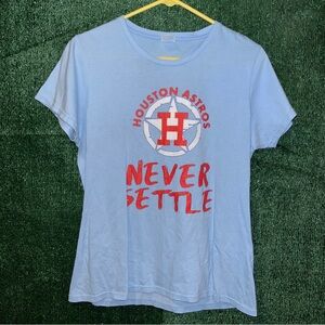 Houston Astros Light Blue Women’s Shirt M Port & Company tag MLB